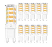 Ampoules LED G9 5W Équivalent 50W Sans scintillement Angle faisceau 360° (IRC) > 80 Pour lustre plafonnier lampe table usage intérieur maison et bureau non variable(Warm White 3000K)