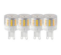 Ampoules LED G9 5W No Dimmable,5W Ampoules LED équivalent aux ampoules halogènes de 50W,500lm,Blanc Chaud 3000K,AC 220-240V,Pour plafonniers, Downlight, lustres,Lot de 4
