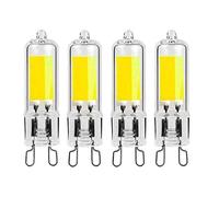 Ampoules LED G9 intensité variable 3W équivalent 30W Angle de faisceau 360° IRC 80+ 300 lm Idéal pour lustres plafonniers lampes table chambres cuisines salons(Cool White 6000K,4pack)