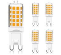 Ampoules LED G9 Intensité variable Blanc chaud 3000K 4W Équivalent 40W Sans scintillement Économie d'énergie Pour lustres plafonniers et éclairage décoratif(Warm White 3000K)