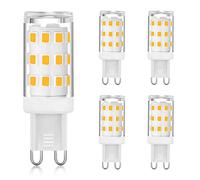 Ampoules LED G9 Pas de scintillement 3W équivalent aux ampoules halogènes 20W 28W 33W, Blanc Chaud 3000K, Non Gradable, ampoules LED à économie d'énergie G9, IRC> 85, AC 220-240V, paquet de 5