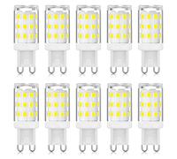 Ampoules LED G9 sans scintillement 3W équivalent aux ampoules halogènes 20W 25W 28W 33W, Blanc froid 6000K, lampe à LED à économie d'énergie à douille G9, non dimmable, AC 220-240V, paquet de 10