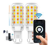 Ampoules LED G9 WIFI,ampoule led g9 alexa,Ampoule G9 Led Connectée Wifi Dimmable,G9 Smart Ampoule compatible avec Alexa et Google Home Commande Vocale,3W Equivalent 30W Halogène Lampe ( Color : 2 )