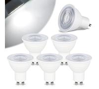 Ampoules LED GU10, 5W Blanc froid 6000K 500LM Dimmable GU10 Spot Ampoule AC 220-240V, Équivalent pour Lampe Halogène 50W, Angle de faisceau 120°, Lot de 6