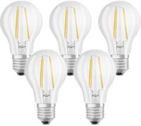 Osram Lampe LED Base Classic A, douille : E27, blanc chaud, 2700 K, 7 W, remplacement pour ampoule 60 W, transparent, lot de 5