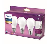 Ampoules LED Philips - Pack de 3 - 60W - Blanc chaud