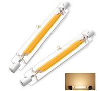 Ampoules LED R7S 78mm Dimmable 10W, Équivalent à Lampe Halogène 100W, Sans Scintillement, Blanc Chaud 3000K 1000LM, Éclairage à Faisceau 360°, AC 220-240V, Paquet de 2