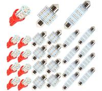 Ampoules LED T10 12V 3W Haute pour luminosité Pur Ampoules LED(Red) | pur 6500K, vision claire, intérieur pour voiture, van, pour camping-car, remplacement halogène