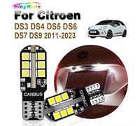 Ampoules LED T10 pour voiture, 2 pièces, lampe de plaque d'immatriculation de stationnement pour citroën DS3 DS4 DS5 DS6 DS7 DS9 2011 - 2022 2023, lumières intérieures de voiture DS6 (17-22) 2PCS