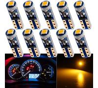 Ampoules LED T5 Jaune W1.2W W2.3W pour Tableau de Bord 3030 SMD 60 Lumen DC 12V