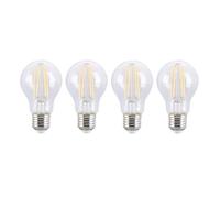 Luminea 4 ampoules LED à filament E27 - 7,2 W - 806 lm - Blanc chaud