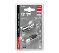 Ampoules P21/5W Lampes Mega Led 55-180 Lumens Auto Camion 6500K LUMIÈRE BLANCHE