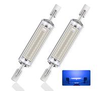 Ampoules R7S LED 78mm, 10W R7S LED Colorées Lampes 1000LM, Equivalent R7S 78mm Halogène Lampe, AC 220V-240V Pas de scintillement,Bleu,78mm