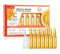 Ampoules Vitamine C 7x2ml,Serum Vitamine C Visage,Sérum Concentré,Ampollas Facial Vitamina C,ampoule coup d eclat visage lifting,Illumine et Hydrate la Peau,Ampoules pour tous les types de peau