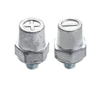 Ampper 3/8"-16 Thread Male Lead Side Post Battery Terminal Charging Posts, Standard Side Post 3/8" Battery Post Adapter (+/-) Compatible with GM Post, Pack of 2