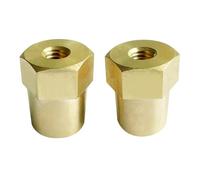 Ampper Adaptateur de borne de Batterie Femelle M8 en Laiton (+/-), bornes de Charge de Batterie pour Extension de Goujon M8, Paquet de 2