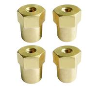 Ampper Adaptateur Femelle M8 pour borne de Batterie en Laiton (+/-), bornes de Charge de Batterie pour Extension de Goujon M8, Pack de 4