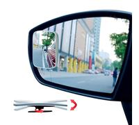 Ampper Miroir d'angle Mort rectangulaire, Verre HD sans Cadre à Coller sur Le rétroviseur d'angle Mort Convexe pour Voiture, Pack de 4