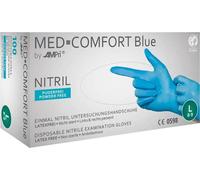 AMPri Gants jetables nitrile, MED COMFORT BLUE, non poudrés, taille 2XL