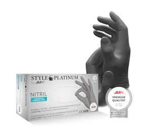 AMPRI Med-Comfort Lot de 100 gants en nitrile sans poudre Gris argenté platine Taille S Gants jetables en nitrile dans les tailles XS, S, M, L, XL