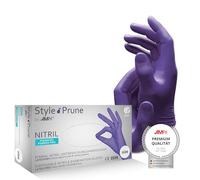 AMPri Med-Comfort Prune by Med-Comfort Boîte de 100 gants jetables en nitrile sans poudre Violet foncé Tailles XS, S, M, L, XL