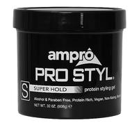 Ampro Pro Styl Styling Gel - Protects and Strengthens Your Strands - Non-Flaking, Alcohol Free, Vegan Formula - Flexible, Touchable Hold for All Hair Textures - Super Hold - 32 oz