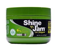 Ampro Shine-n-Jam Edges - Excellent for Taming Fringe, Ponytails, and Updos - Provides Firm Hold with Non-Greasy Shine - Moisturizes and Smoothes Hair with Silk Proteins - 227 g