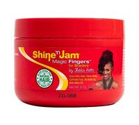 Ampro Shine-n-Jam Magic Fingers Gel for Braids - Provides Firm Hold with Non-Greasy Shine - Strengthens Hair with Silk Proteins - Works on Any Hair Texture to Create Multiple Styles - 227 g
