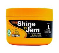 Ampro Shine-n-Jam Maximum Hold - Infused with Honey Extract to Strengthen Hair - Great for Taming Fringe, Ponytails, Soft Weaves, and Braids - Keeps Tresses Firm with Non-Greasy Shine - 227 g