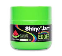 Ampro Shine-n-Jam Rainbow Edges - Gel coiffant pour femme - Gel coiffant pour femme - Renforce avec des protéines de soie - Tranche de melon - 113,5 g