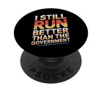 Amputé, Je Cours Toujours Mieux Que Le Gouvernement PopSockets PopGrip Adhésif