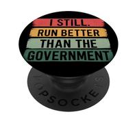 Amputé, Je Cours Toujours Mieux Que Le Gouvernement PopSockets PopGrip Adhésif