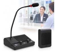 AMQYDT Système D'interphone De Guichet Bancaire, Interphone De Fenêtre Bidirectionnel, Microphone Haut-Parleur Mains Libres avec Double Coupure du Son pour Banques Et Hôpitaux