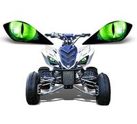 AMR Racing Autocollant graphique pour phare ATV compatible avec Yamaha Raptor 700/250/350 - Vert éclipse