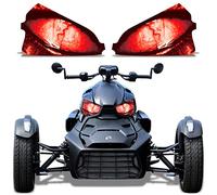 AMR Racing Roadster Coque graphique pour œil de phare compatible avec Can-Am Ryker 2019-2022 - Rouge corrompu (AMR22391)