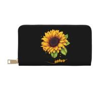 AMREWQYL Blessed to Be Called Portefeuille en cuir imprimé tournesol pour femme Portefeuille de voyage pour cartes de crédit, blanc, One Size