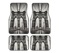 AMREWQYL Brooklyn Bridge Lot de 4 tapis de sol universels pour voiture
