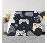 AMREWQYL Couverture de canapé en micro polaire imprimée manette de jeu