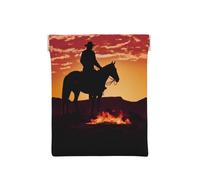 AMREWQYL Cowboy West Étui à monnaie en cuir imprimé avec bouton-pression, blanc, One Size, Porte-monnaie