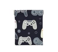 AMREWQYL Étui à monnaie en cuir imprimé manette de jeu avec bouton-pression, blanc, One Size, Porte-monnaie