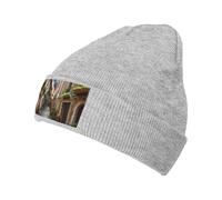 AMREWQYL Italian Town Street Bonnet tricoté chaud en laine avec bonnets neutres, gris, 4-8