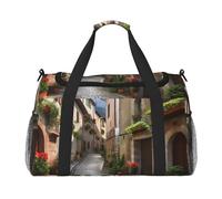 AMREWQYL Italian Town Street Sac de voyage décontracté avec imprimé
