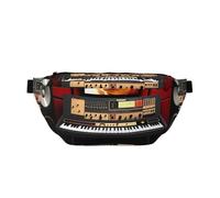 AMREWQYL Music Studio Sac à bandoulière imprimé décontracté, noir, One Size