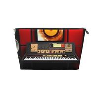 AMREWQYL Music Studio Trousse de toilette de voyage en cuir avec imprimé, Argenté, One Size