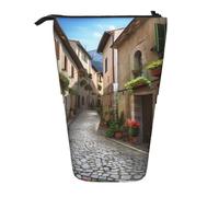 AMREWQYL Pochette de rangement télescopique imprimée Italian Town Street