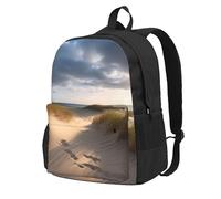 AMREWQYL Sac à dos de voyage pour adulte imprimé dunes de plage