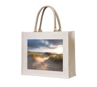 AMREWQYL Sac de transport en toile imprimée dunes de plage