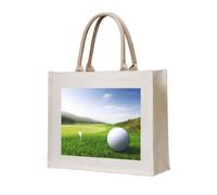 AMREWQYL Sac de transport en toile imprimée Golf Sport Sac à main Sac à provisions