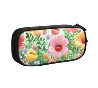 AMREWQYL Trousse à crayons avec imprimé floral heureux