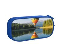 AMREWQYL Trousse à crayons imprimée avec inscription « Hot Balloon Above The Calm Lake »